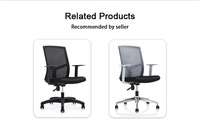 Chaise de bureau ergonomique moderne en maille avec roulettes en caoutchouc bon marché, pivotante, réglable, pour réception, direction, exécutif