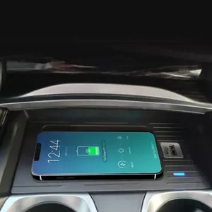 Caricatore Wireless per Auto <span class=keywords><strong>BMW</strong></span> Serie 7 G11 G12, Accessori, Piastra di Ricarica Rapida, Adattatore per Accendisigari 12-24V, Modifica Interna - Product Image 5