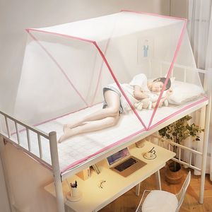Conveniente <span class=keywords><strong>mosquitera</strong></span> plegable y dosel <span class=keywords><strong>de</strong></span> <span class=keywords><strong>cama</strong></span> para el hogar, dormitorios <span class=keywords><strong>de</strong></span> estudiantes, personas individuales y dobles, adultos y niños - Product Image 6