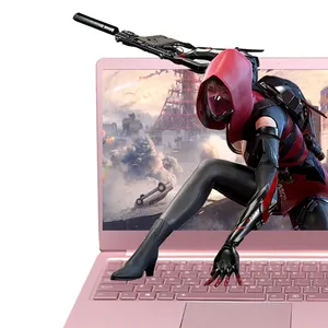 Ordinateur portable en métal 14.1 pouces 1080P avec clavier rétroéclairé par led pour femmes, couleur argent, or rose, nouvelle mode - Product Image 1