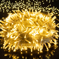 220V 50m Mehrfarbige LED-Lichterkette Farbwechselnde Weihnachts-Feenlichter Warmweiß 600H für Außenanwendungen