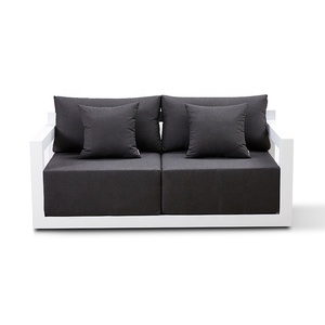 Luxe moderne Patio causeuse <span class=keywords><strong>canapé</strong></span> meubles <span class=keywords><strong>extérieur</strong></span> jardin épais coussin en <span class=keywords><strong>aluminium</strong></span> 2 places <span class=keywords><strong>canapé</strong></span> - Product Image 2
