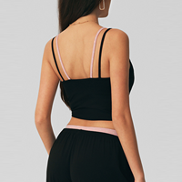 ARCHNANO Doted Workout Gym Tank Top untuk Wanita Fitenss Yoga Top Built in Bra Cute Layer Longline Sports Bras Pilates Outfits