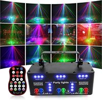 Projecteur de scène DJ à 21 lentilles avec télécommande, lumière de disco DMX, faisceau lumineux activé par le son, lumière de fête