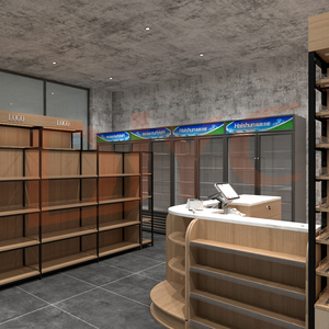 Siêu thị Heavy Duty Kệ Gỗ Kim Loại Thiết kế kệ hiển thị giá đứng cho cửa hàng trung tâm - Product Image 6