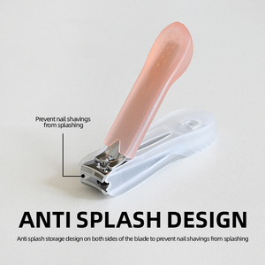 <span class=keywords><strong>Coupe</strong></span>-<span class=keywords><strong>ongles</strong></span> en acier au carbone rose personnalisé, toucher confortable, lame tranchante, 2 pièces, outils de beauté, emballage en boîte cadeau, usage quotidien, CE - Product Image 3