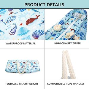 Échantillon gratuit en gros, sac à bandoulière imperméable, sac de courses naturel, sac de plage, sac fourre-tout en jute, sac fourre-tout pour femmes - Product Image 6