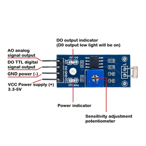 3Pin 4Pin Photossensitive Brilho Resistência <span class=keywords><strong>Sensor</strong></span> Módulo Light Intensity Detector para <span class=keywords><strong>Arduino</strong></span> Kits & Projetos - Product Image 5