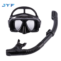 Masque de plongée adulte en verre trempé de silicone liquide de marque JYF rentable avec masque de plongée et tuba pour la natation