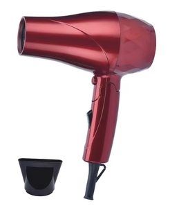 Sèche-cheveux pliable à vitesse de vent réglable, multi-vitesses, haute puissance, ions négatifs, corps en plastique noir dégradé, utilisation à domicile et en voyage - Product Image 1