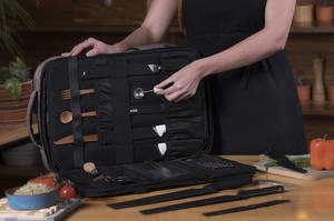 Sac à dos de chef de grande capacité, échantillon gratuit, sac à dos pour couteaux de chef, sac à dos pour couteaux, ustensiles de cuisine, outils - Product Image 3