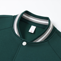 Veste de baseball en chenille brodée 380 GSM, impression personnalisée OEM, marque privée, streetwear, col contrasté