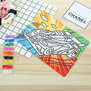 Kit de Arte de arena para niños con arenas de colores y tablero de pintura juguetes de dibujo de PC de plástico herramienta educativa en caja - Product Image 6