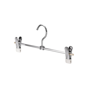 Double Clip Pant Skirt Hanger 26cm Adjustable Stainless Steel Non Slip For Home Drying Clothes Organizer - Product Image 2