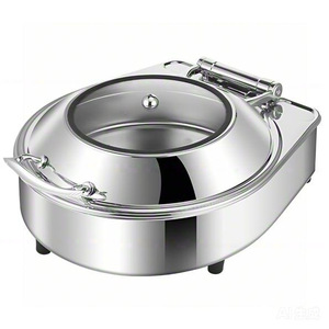 Réchaud électrique en acier inoxydable 1500W 3000W, chauffe-plats circulaire avec couvercle rabattable pour usage en restaurant - Product Image 5