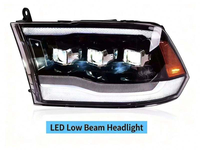 Phares LED modifiés pour Dodge Ram 2009-2018, phares LED DRL, clignotants, feux de route, 12V