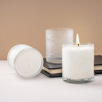Vente en gros de pots à bougies en verre transparent de 12 onces avec une ouverture extra large pour les bougies parfumées faites maison, les travaux manuels de Pâques et la décoration de la maison