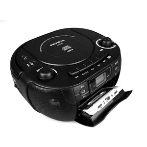 Nuovo design retrò lettore portatile casette am fm radio altoparlante cassetta cd boombox