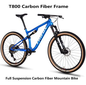 Vélo de montagne à suspension intégrale en carbone <span class=keywords><strong>TRIFOX</strong></span> T800 léger 29er MTB avec fourche à air de 140 mm et frein à disque hydraulique - Product Image 1