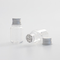 Bouteilles distributrices transparentes en PET de 35 ml à large ouverture avec bouchons à vis, flacons échantillons vides pour liquides cosmétiques (bain de bouche)