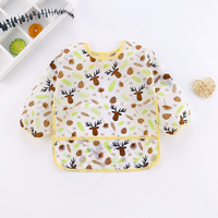 Bavoirs d'Alimentation Imperméables à Manches Longues pour Enfants, Vente en Gros, Bavoirs Bébé à Couverture Complète avec Poche pour Tout-petits