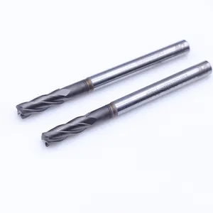 Unt Carbide Fresa Diamant Coating Cnc 2 Fluiten Hoekradius End Mill Cutters Voor Carbon Fiber