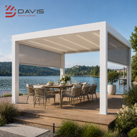 Großhandel Aluminium-Pergola-Pavillon mit Einziehbarem Dach, Maßgefertigte Fabrik-Pavillonkonstruktion für Händler und Projektbestellungen