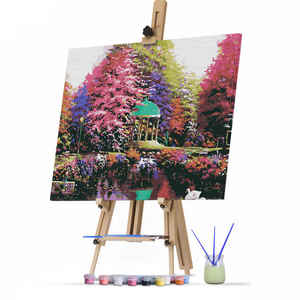 Venta al <span class=keywords><strong>por</strong></span> mayor: Kit de pintura acrílica DIY de 16x20 pulgadas, estilo clásico, pintado a mano, con flores, ecológico, B&C ART, pintura colorida de otoño <span class=keywords><strong>por</strong></span> números - Product Image 1