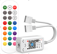 Télécommande 5V-24V pour Bande LED RGB RGBW Dream Color Wifi/Bluetooth/IR/RF, Variateur de Luminosité pour Ruban LED