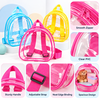 Sac à dos transparent personnalisé en PVC, petit format, étanche, pour l'été, la plage, le téléphone portable, les voyages, l'école, le rangement