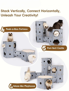 2026 New Arrival Sound Absorbing Cat <b>Bed</b>, Durable Acoustic Felt Cat House Customizable for Music Studio & Office - Product Image 5