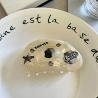 Pince à cheveux Yuxi personnalisée avec logo, nouvelle collection, en acétate, motif coquillage rêveur, pince à chignon étoile de mer colorée, pince requin