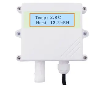 Gran pantalla LCD de monitoreo ambiental con sensor de temperatura y humedad atmosférico de alta sensibilidad montado en la pared de la gran GTHS-1000