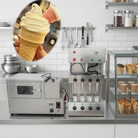 Machine industrielle de fabrication de cornets comestibles pour pizza, bonbons, chocolat, glaces, gaufres et tasses à café, taille personnalisable
