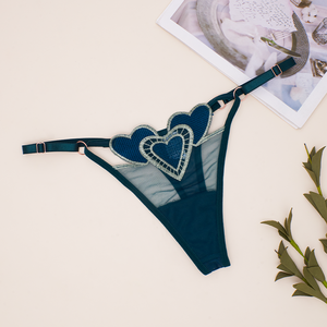 도매 섹시한 낮은 허리 여성 속옷 통기성 메쉬 G-스트링 중공 및 활 장식 사용자 정의 - Product Image 3