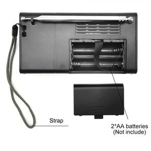 Factory OEM Silver Mini AM FM 2 Band Portable Radio <b>Pocket</b> Size Analog Tuning Built in Speaker USB Rechargeable Handheld Radio - Product Image 4