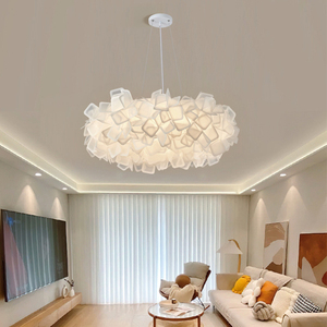 Lámpara Colgante Moderna con Flores Blancas, LED Blanco Cálido, Regulable, Altura Ajustable, Compatible con CA, 3 Años de Garantía, para el Hogar - Product Image 3