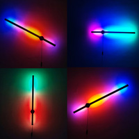 Lampe murale intelligente RGB alimentée par USB, contrôle via application/voix, synchronisation musicale, LED pour salle de jeux, salon, lumière d'ambiance, design minimaliste en plastique