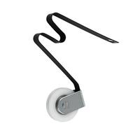 HC-WH146-1P Roulettes de fenêtre modernes haut de gamme en nylon premium, noires, avec système de fixation à éclats, accessoires de quincaillerie