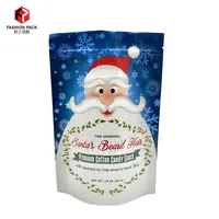 크리스마스 축하 산타 Doypack 스탠드 업 파우치 지퍼 알루미늄 호일 코튼 캔디 쿠키 설탕 식품 포장