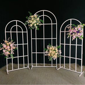 China <b>Wedding</b> Suppliers Wholesale Metal Flower <b>Frame</b> Gold White Door Shape Stand Arch Decoration <b>Wedding</b> Arch Backdrop - Product Image 1