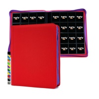 Carpeta con 12 Bolsillos para Tarjetas, Capacidad para 384 Tarjetas, Estuche de Almacenamiento para Tarjetas de 3 x 4 Pulgadas