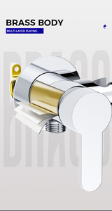 Miscelatore per Doccetta Shattaf GEE-N in Ottone Cromato con Presa per Acqua Calda e Fredda - Product Image 5