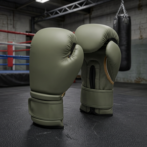 FightBro Faux Leather Custom Made Unisex Boxing Gloves with Adjustable Wrist <b>Strap</b> Hook Loop Closure-Training Winning Model F095 - Product Image 6