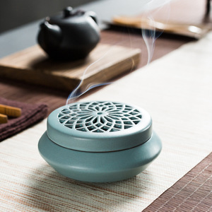 Brûleur d'<span class=keywords><strong>encens</strong></span> à disque à couvercle plat Yujie, support pour bâtonnets, pour bois <span class=keywords><strong>de</strong></span> santal et bois d'agar, brûleur d'aromathérapie, articles religieux faits à la main - Product Image 3