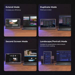 จอมอนิเตอร์แบบพกพาขนาด15.6นิ้วพร้อมหน้าจอ IPS แบบบางพิเศษหน้าจอที่สองสำหรับการเดินทางแล็ปท็อปความละเอียด1080P - Product Image 4