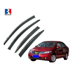 Para HONDA CITY 2009-2023, Visera Protectora de Lluvia para Ventana de Auto, de Alta Gama, Irrompible, de PC+ACERO INOXIDABLE - Product Image 3