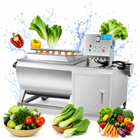 Commerciële groente- en fruitwasmachine met draaimechanisme voor zoete aardappelen, geschikt voor voedselverwerkingsbedrijven