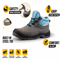 Chaussures de sécurité unisexes à tige haute en cuir véritable à double couche avec embout en acier pour le travail industriel et minier, été, printemps, automne, hiver