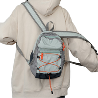 Petit sac à dos de voyage unisexe léger et imperméable Mini sac à cordon d'extérieur décontracté en nylon polyester Alpinisme toutes saisons
